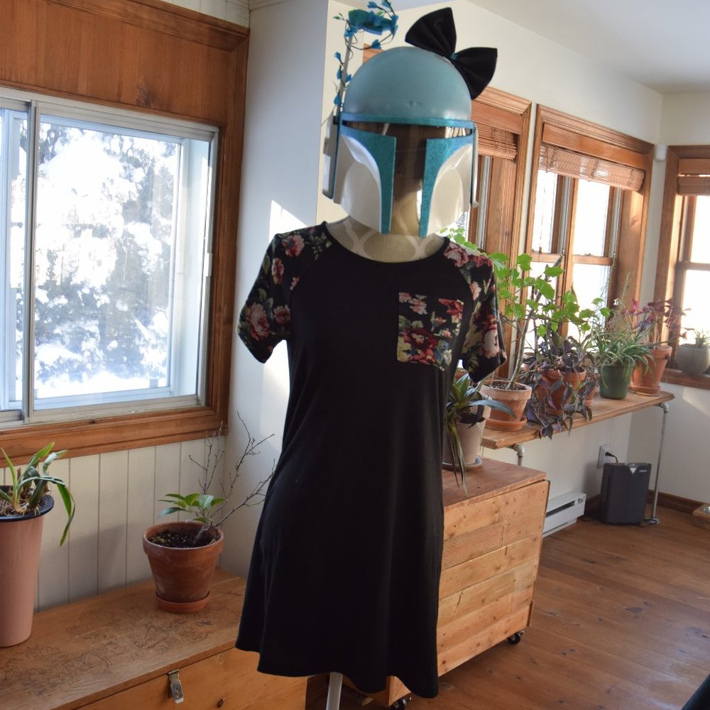 Super cute flowered T-shirt dress